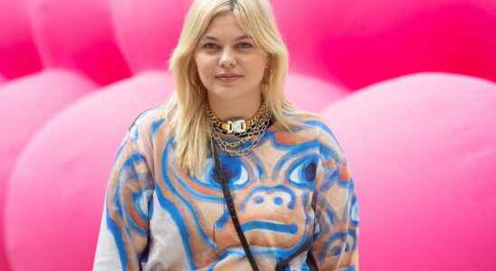 Louane magnificent walks the catwalk during Fashion Week