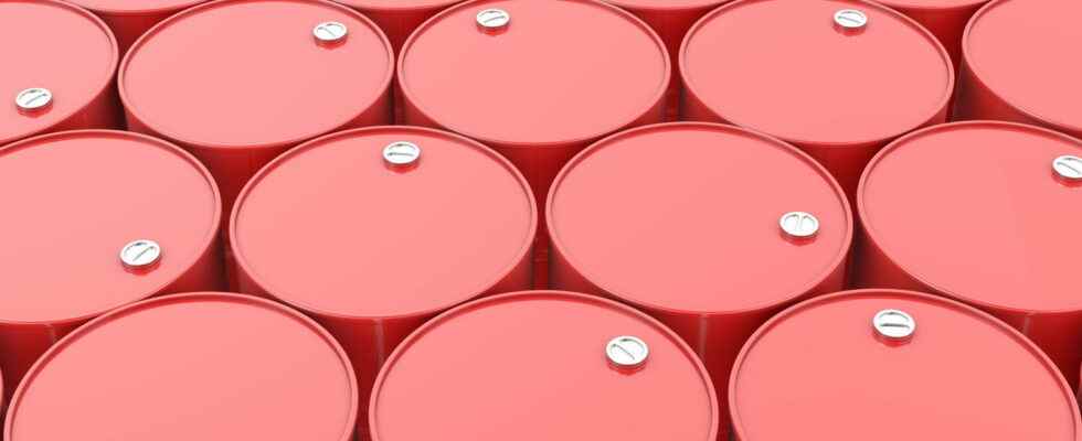 Price of a barrel of oil below 100 dollars on