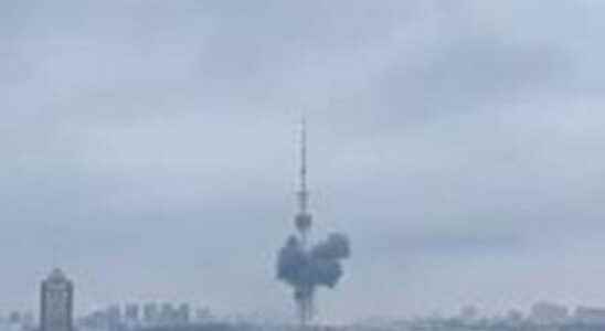 Russia launched an airstrike They targeted the TV tower