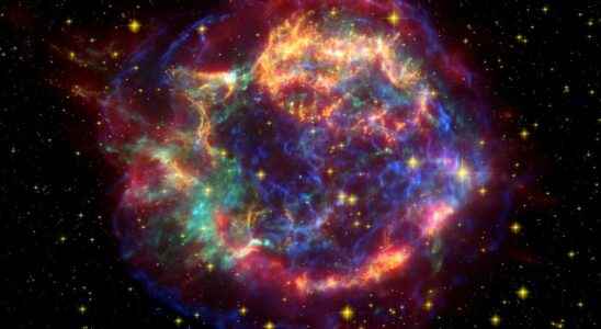 The remains of this famous supernova hit something
