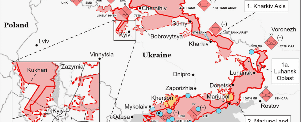 UKRAINE MAP Situation maps March 22 2022