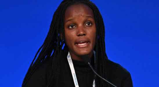 Ugandan Vanessa Nakate in front of French deputies to denounce
