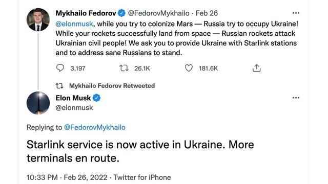 Fedorov's request by tagging Musk was quickly responded to
