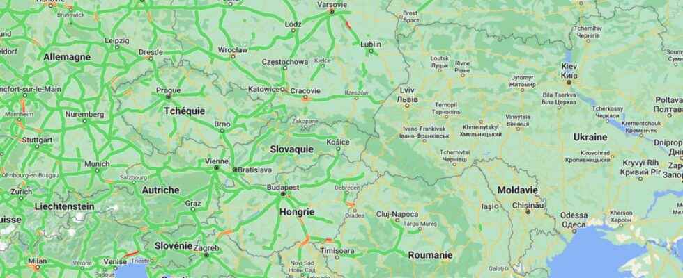 War in Ukraine Google Maps traffic information disabled for security