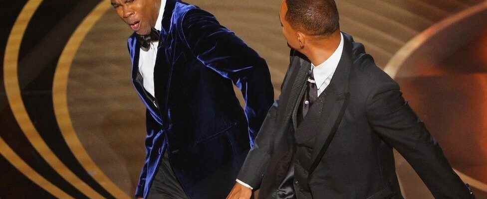 Will Smith slaps Chris Rock on stage at the Oscars