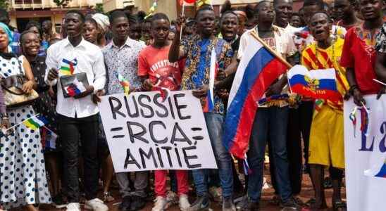 in Bangui demonstration of support for Russia