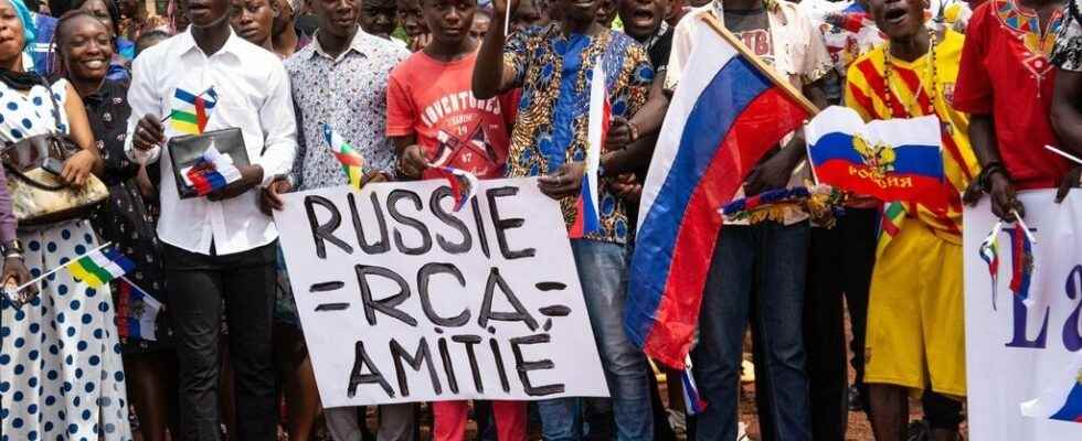 in Bangui demonstration of support for Russia