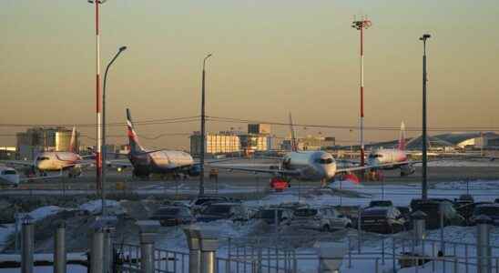 in Russia the airports of the capital are idling