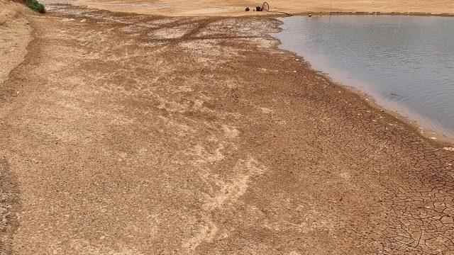 The Juba River is almost completely dry