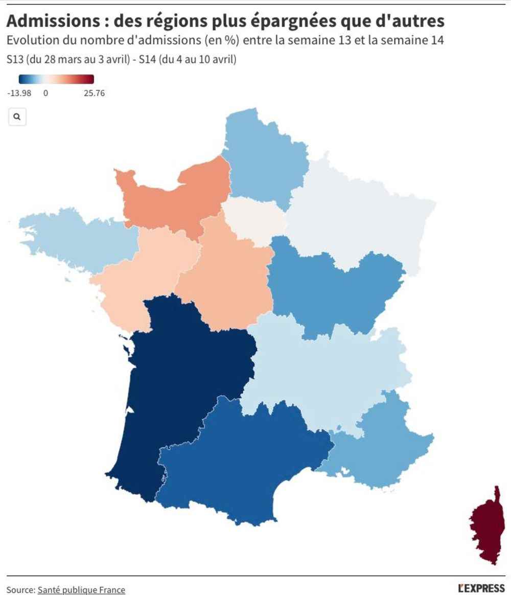 1650019942 524 MAPS Covid 19 the level of hospitalizations remains high throughout France