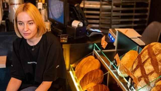 Nika Teplits uses stocks in her bakery