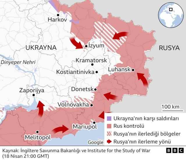 Ukraine east map