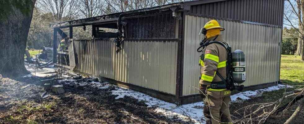 Fire destroys garage classic car and motorcycle