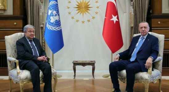 Guterres received by Erdogan before his trip to Moscow and
