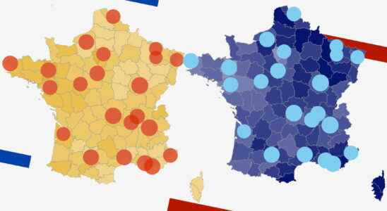 MAPS Presidential results election scores by city and department