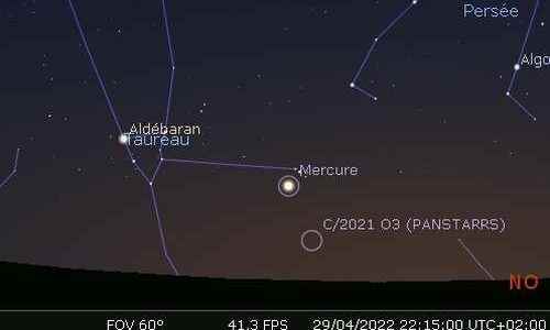 Maximum elongation of Mercury east of the Sun