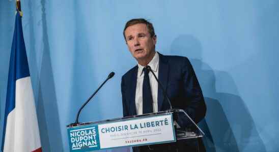 Nicolas Dupont Aignan a bad result in the presidential election a