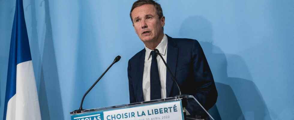 Nicolas Dupont Aignan a bad result in the presidential election a