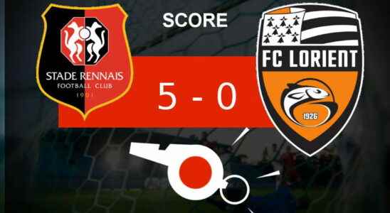 Rennes Lorient nice blow for Stade Rennais 5 0 what