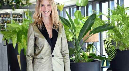Sandrine Kiberlain lovely in a metallic tuxedo
