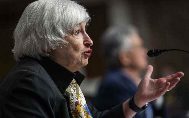 The tension spread there too US Treasury Secretary Janet Yellen