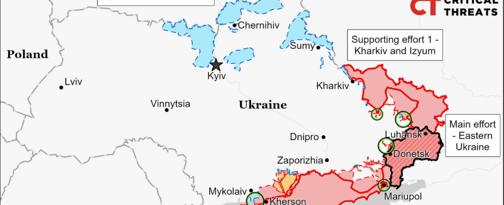 UKRAINE MAP The war in Ukraine in maps situation as