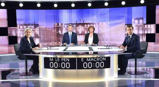 return match between Macron and Le Pen date time and