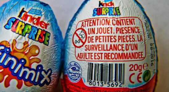 the recalled Kinder Surprises the list of products