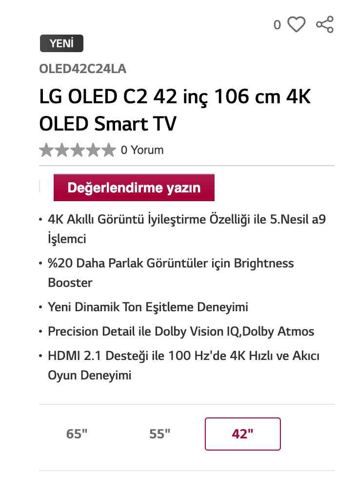 1651845323 659 The smallest OLED TV 42 inch LG 42C2 goes on
