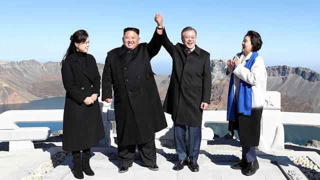Kim Jong-un and South Korean President Moon Jae-in met three times in 2018.