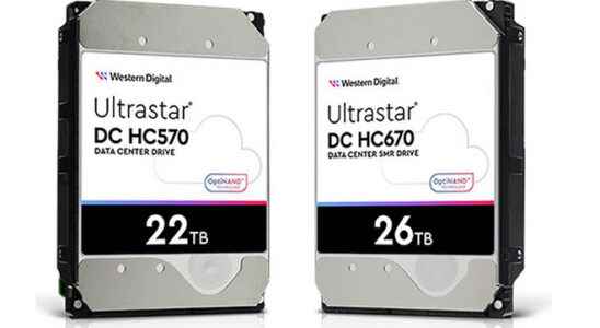 26TB and 22TB storage solutions from Western Digital