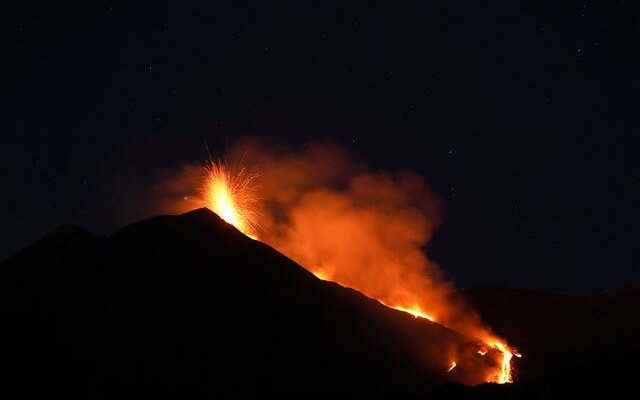 Activity in Etna volcano Europes largest spews lava again