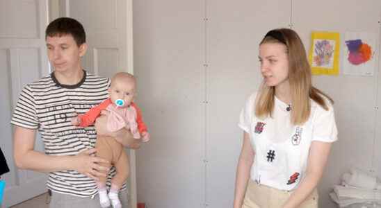 Anna and Eugene fled Ukraine with their three month old baby Tanks