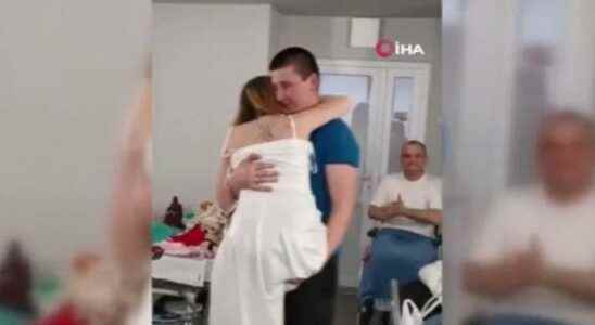 He lost his legs due to a Russian mine Married