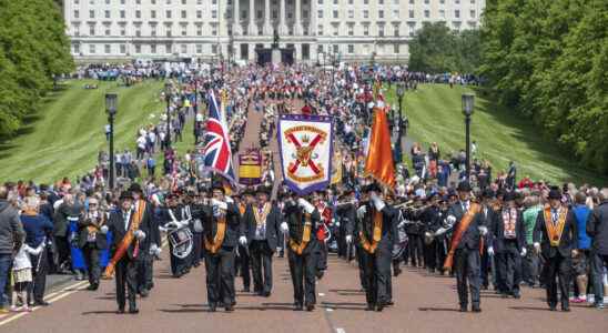 Orangemen celebrate 100 years of Northern Ireland in Belfast