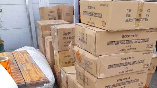 Police find more than 700 kilos of heavy illegal fireworks