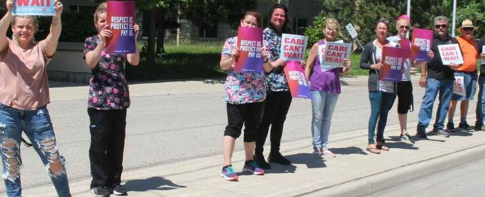 Rally calls for all long term care front line staff to receive