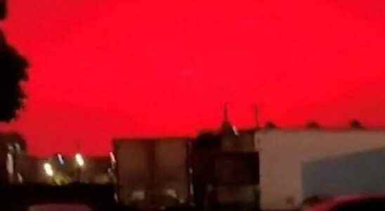 Red sky in China Images spread on social media aroused