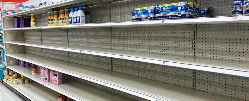 Shortage of baby milk in the United States the anger