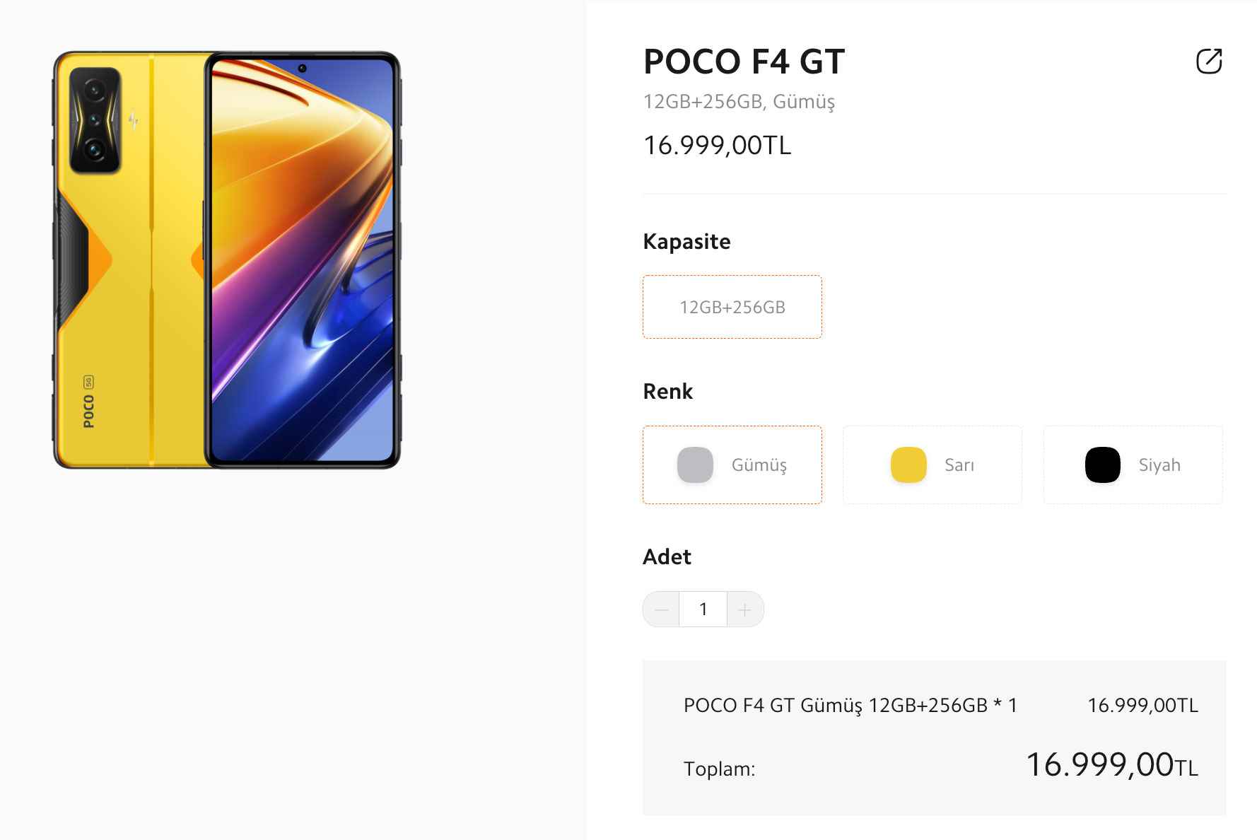 Turkey launch date has been given for POCO F4 GT