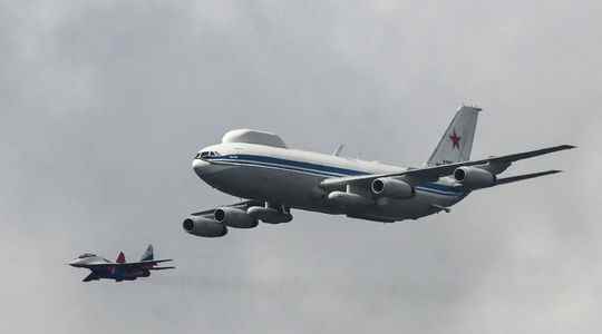 Ukraine the plane of the apocalypse parade in the sky