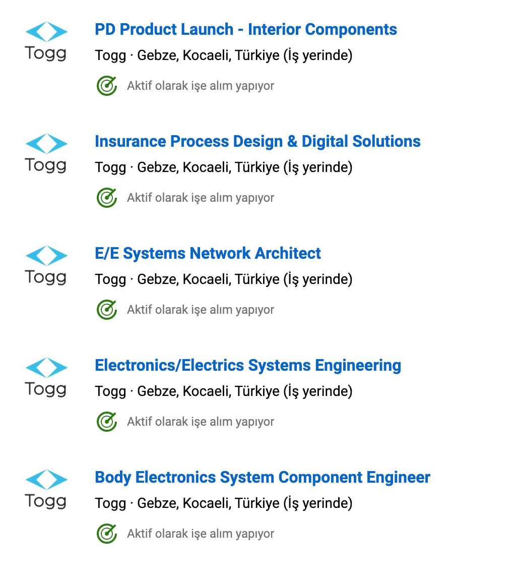 1655790390 102 Togg has opened many new job postings for its domestic