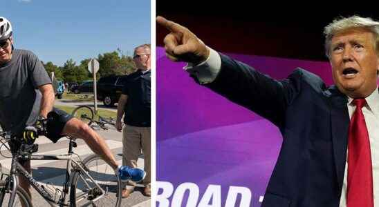 Donald Trump mocks Biden after the bicycle accident