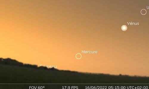 Elongation of Mercury west of the Sun