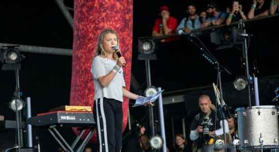 Greta Thunberg spoke at the giant festival