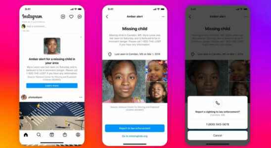 Instagram will mediate the finding of missing abducted children