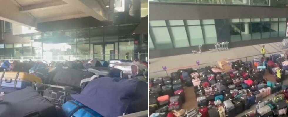 Luggage straps broke at Heathrow causing bag chaos