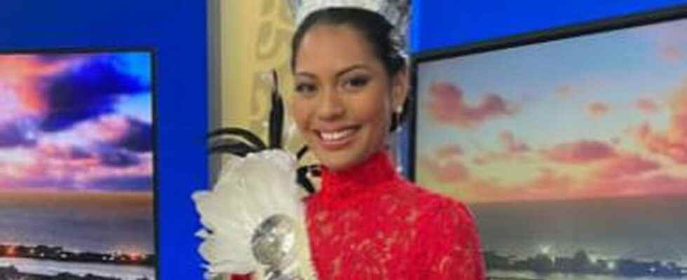 Miss Tahiti 2022 portrait of Herenui Tuheiava first candidate for