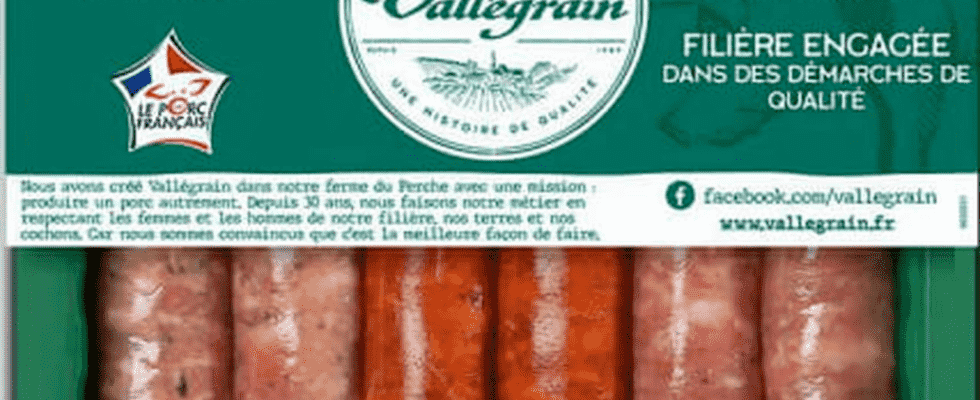 Recall of sausages contaminated with salmonella