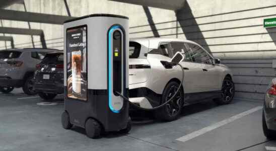 Robotic charging station designed for electric car models